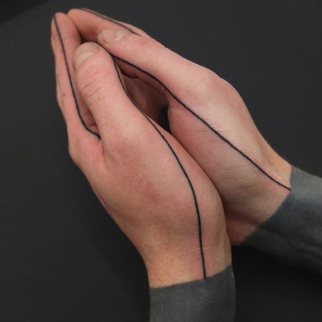 Seam Lines Minimalist Outline Tattoos That Prove Less is More  Tattoodo