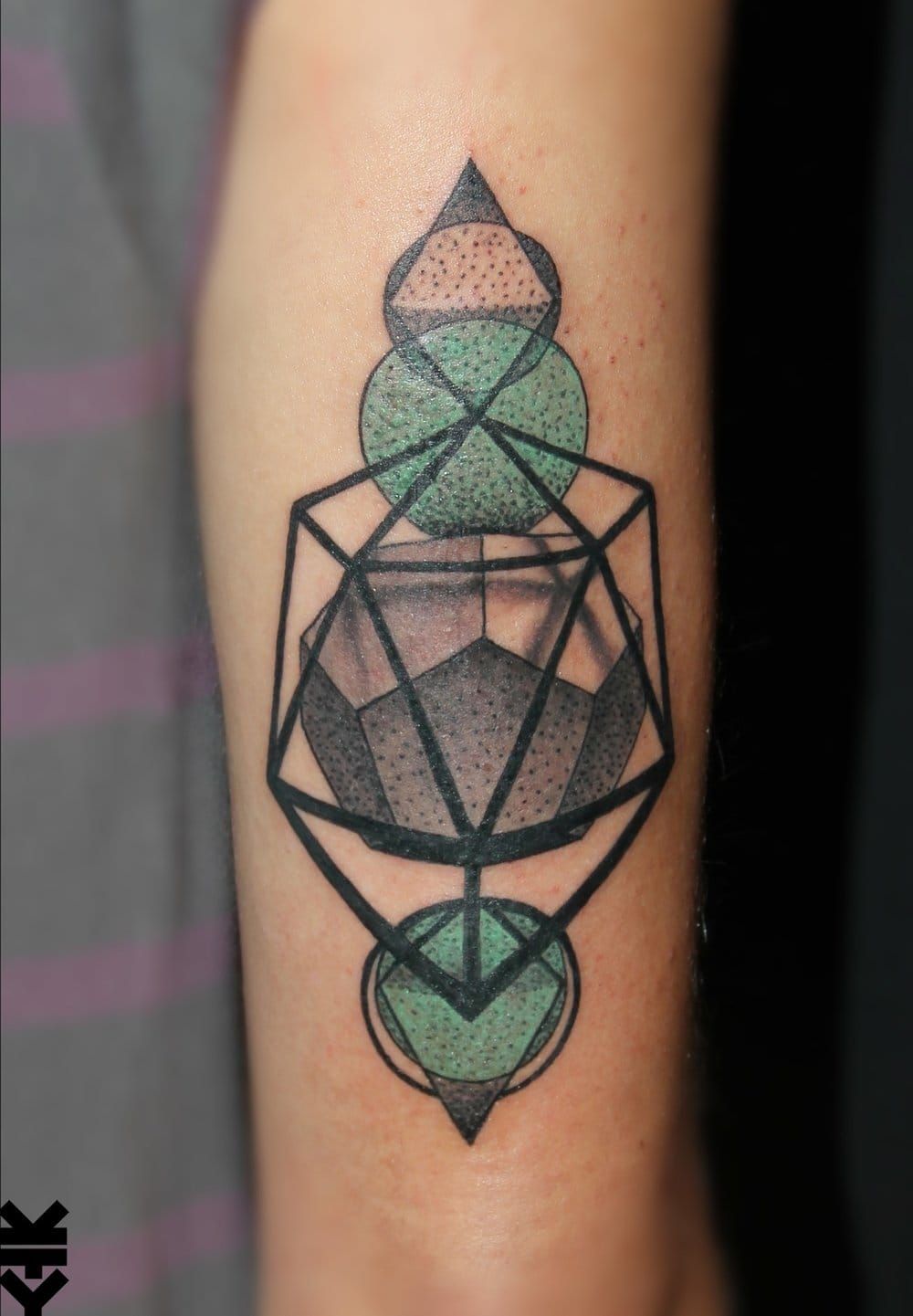 Five platonic solids by Dillon Forte TattooNOW