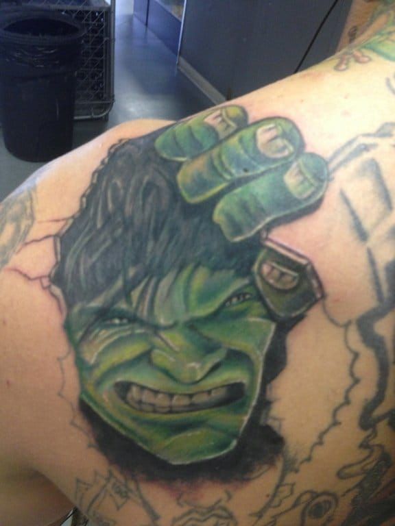 Awesome Hulk tattoo