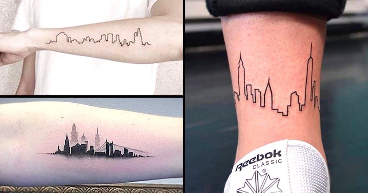 17 Exciting Skyline Tattoos for Your Next Cityscape Adventure • Tattoodo