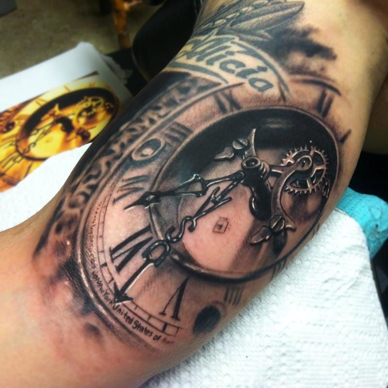 15 Best Clock Tattoo Designs With Images  Styles At Life