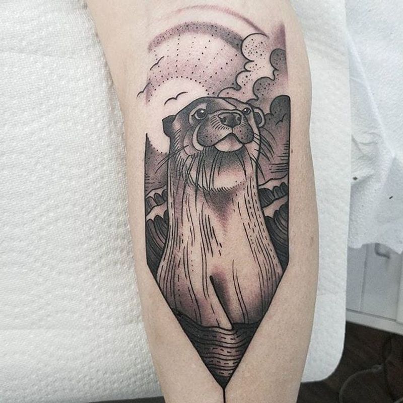 20 Otterly Adorable Otter Tattoos • Tattoodo