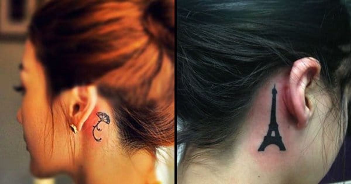 Meaningful Little Tattoos On The Nooks Of People S Necks Tattoodo