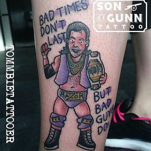 Say Hello to the Bad Guy 8 Cool Razor Ramon Tattoos  Tattoodo