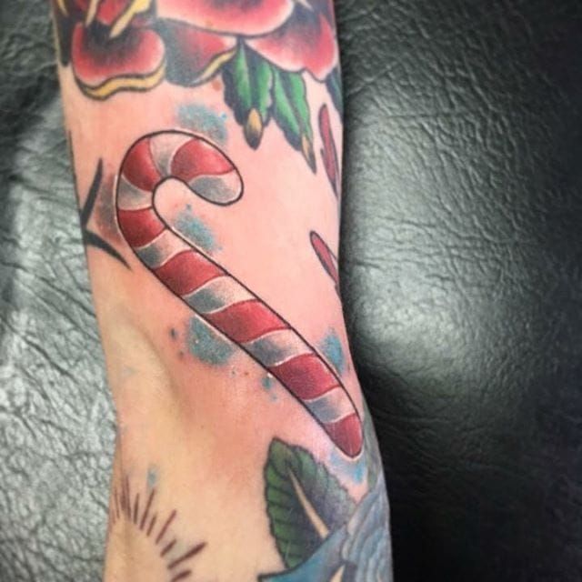 candy cane tattoo  All Things Tattoo