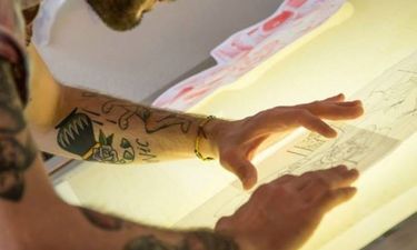 The Heart-Warming Graphic Tattoos of Luca "Maio" Quagliotti
