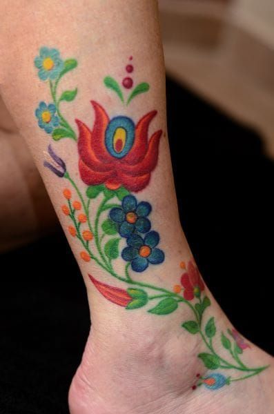 My Hungarian Folk Art inspired tattoo  Hungarian tattoo Art inspired  tattoos Tattoo designs
