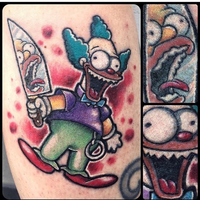 Krusty the Clown poster   Kilburn Original Tattoo