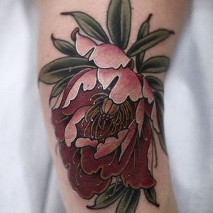 Tattoo made by Kirsten Holliday (IG- onholliday) #peony #kingofflowers #botan #flower #KirstenHolliday