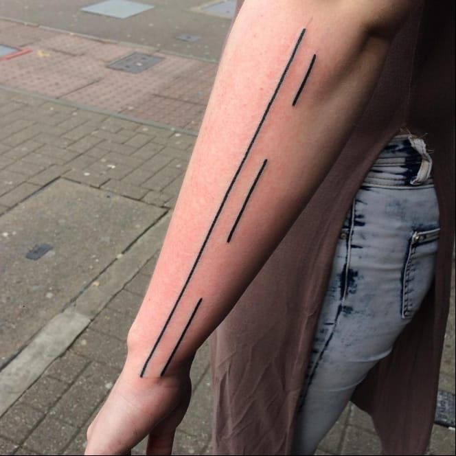 Elegant Fine Line Geometric Tattoos by Dr Woo  Colossal