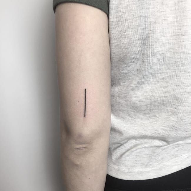 Fine Line Tattoos by Math - The strongest action for a woman is to love  herself, be herself. . . Single line single needle face done above the  elbow @thelondonsocialtattoo . .