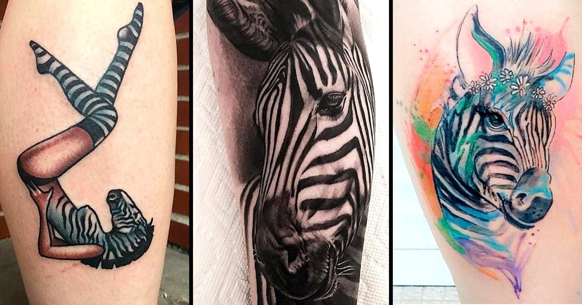 12 Unique Zebra Tattoos.