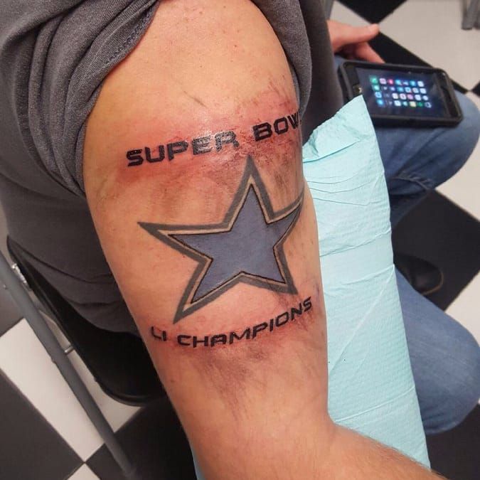 Tattoos Designs Gallery: Dallas Cowboys Tattoos  Dallas cowboys tattoo, Cowboy  tattoos, Dallas cowboys