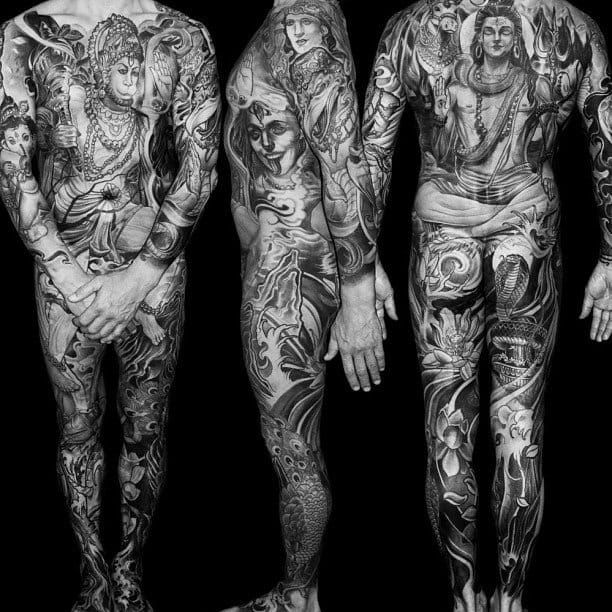 A badass Hindu Gods full bodysuit by Isnard Barbosa.