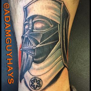 A Vader nun that a customer got on Red Rocket's Star Wars Day by Adam Guy Hays (IG—adamguyhays). #AdamGuyHays #NYC #RedRocketTattoo #RogueOne #StarWars #StarWarsDay