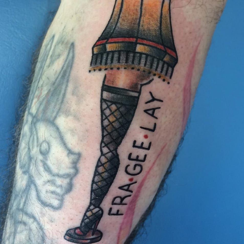 Leg lamp and snake plant from my  Kirsty Wells Tattoo  Facebook