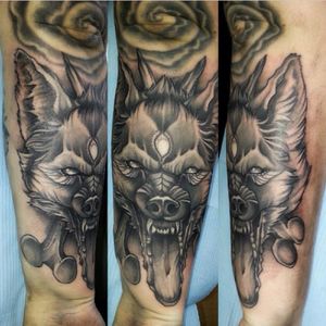 Awesome wolf tattoo