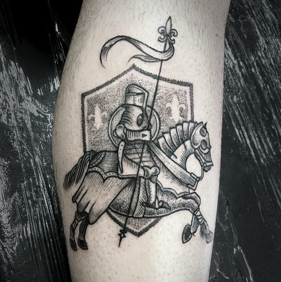 knights templar horse tattoo