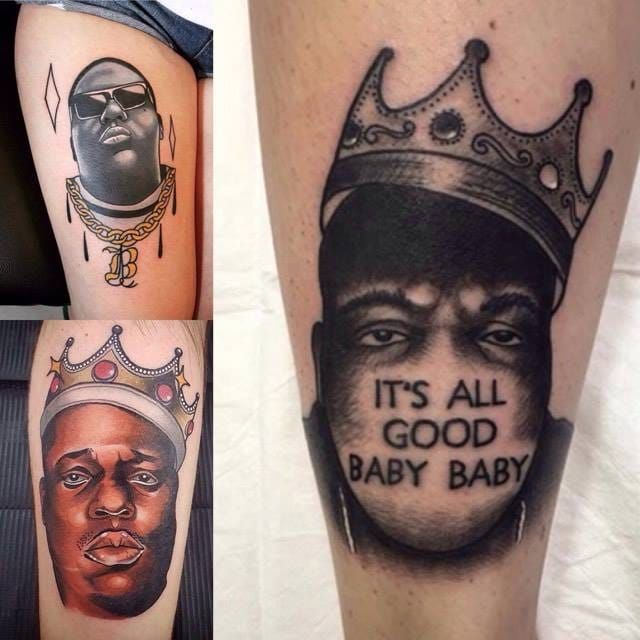 Tattoos Dedicated to The King of New York, Biggie Smalls • Tattoodo
