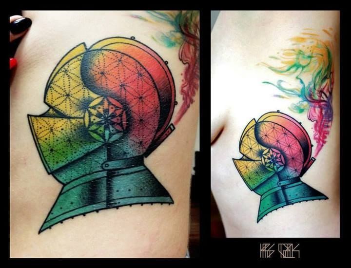 Fun and colorful helmet by Kris Ciezlik.