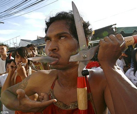 Extreme body piercing