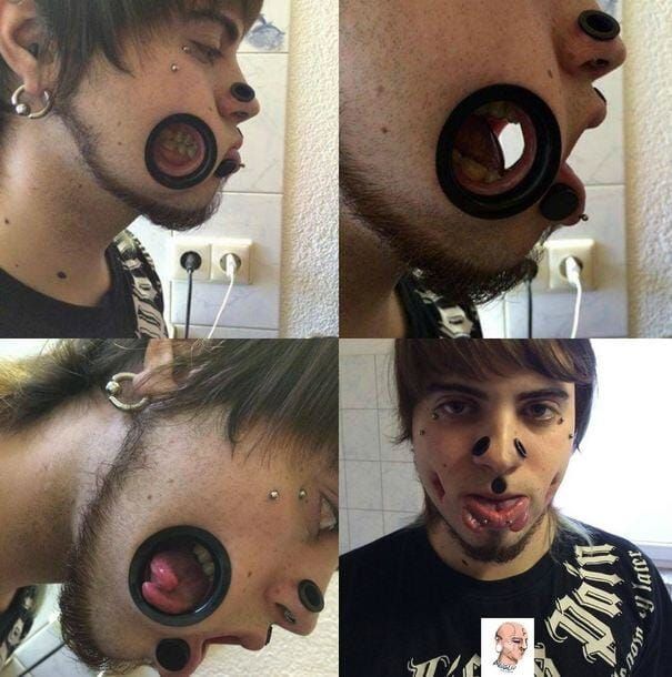 Extreme body piercing