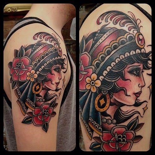 Gypsy woman tattoo by James Mullin Tattoo  Post 25323
