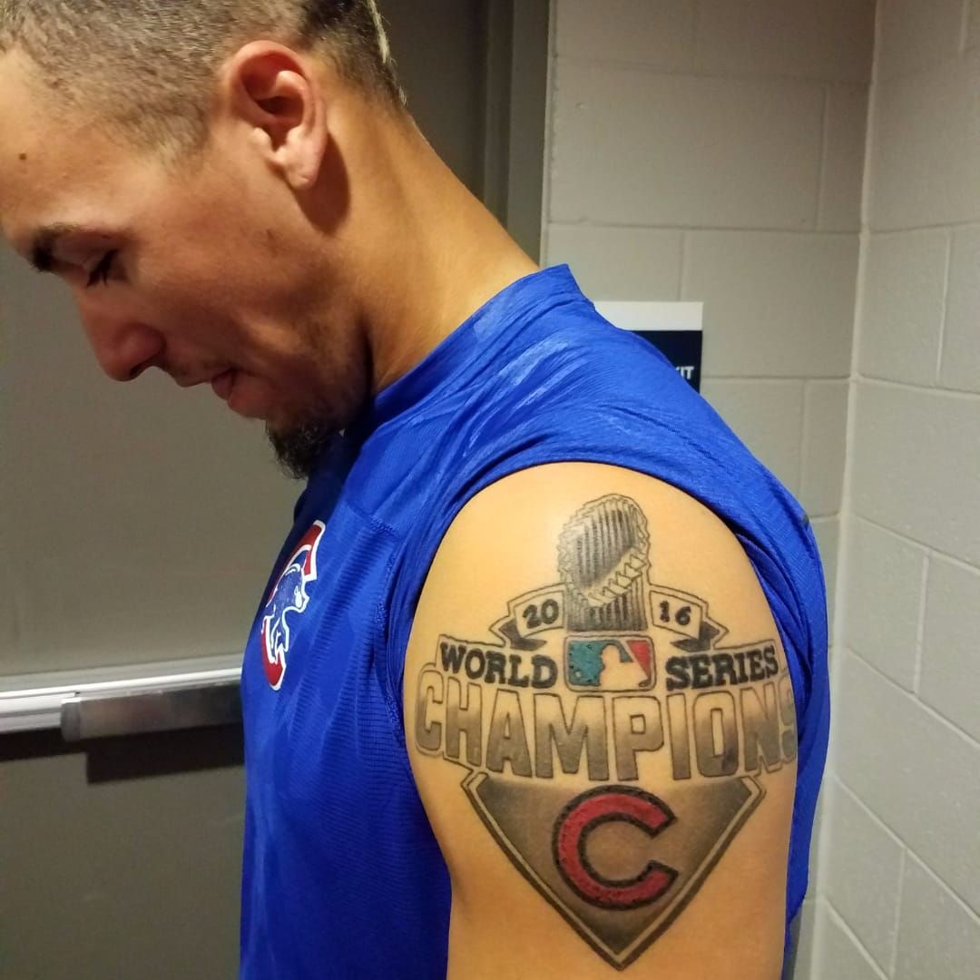 Young Cubs Star Rocks World Series Champions Tattoo