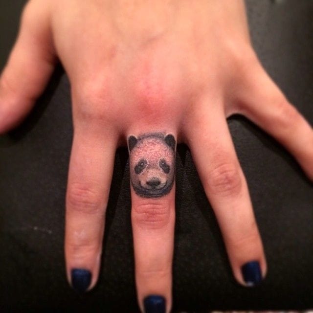 93 Cute Tiny Tattoo Ideas  Finger tattoos Panda tattoo Tattoos