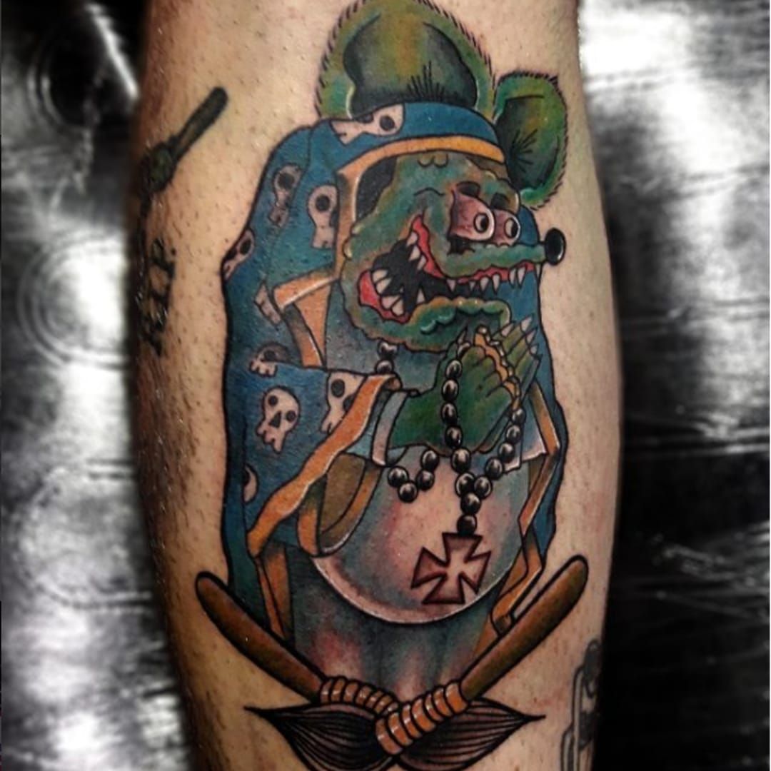 Ed Roth inspired Bank Robber Tattoo by Kyle Grand in Phoenix AZ  r tattoos