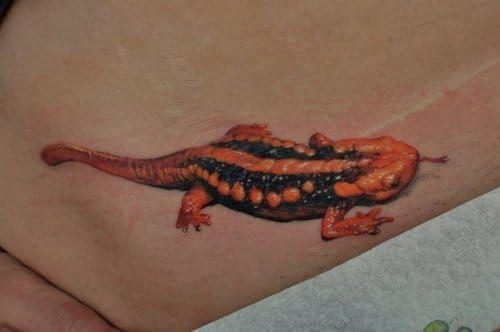 Gecko lizard 3D tattoo #lizard #gecko