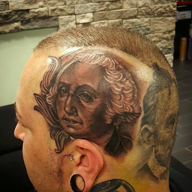 President Washington Tattoo by Frank Kovalik TattooNOW