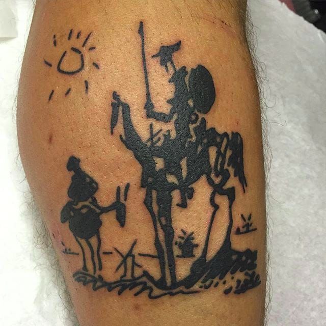Tattoo uploaded by Hateful Kate  Don Quixote by Phil HatchetYau via  IGphilhatchetyau sandiego traditional colorwork philhatchetyau   Tattoodo