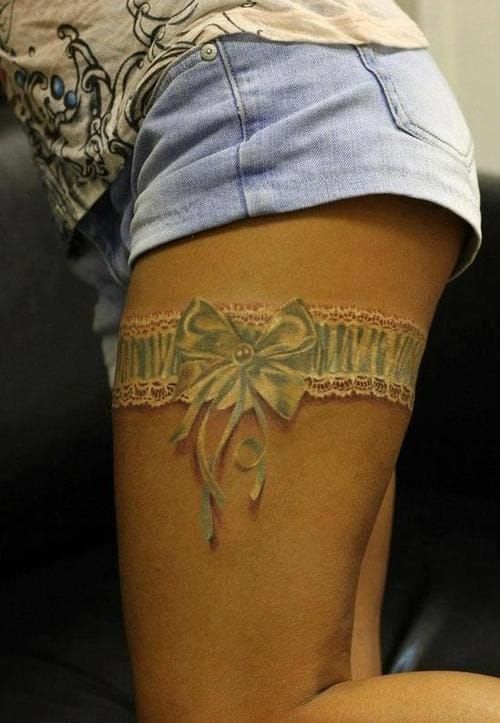 Laced up forever. Lace 3D tattoo #lace #3D
