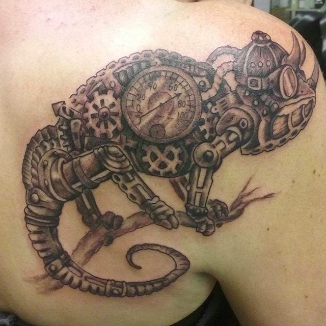 Steampunk Shoulder Tattoo