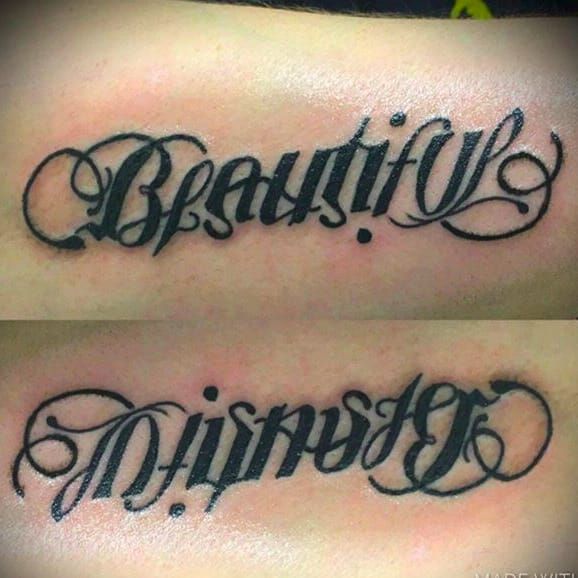 43 Amazing Ambigram Tattoos You Just Cant Afford to Miss  Psycho Tats