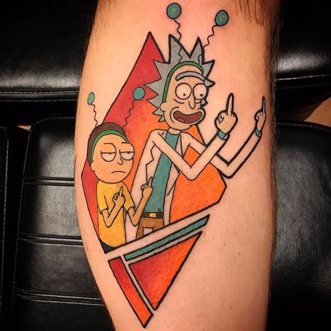 This Green Screen Rick And Morty Tattoo Is Giving People Major Tattoo Envy