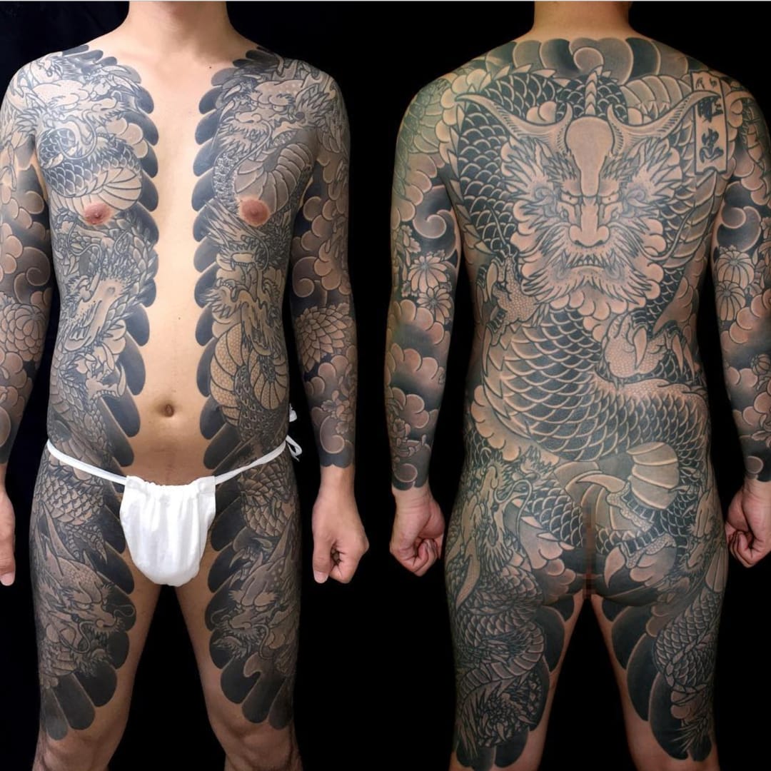 Tribal Dargon Totem Temporary Tattoos, Totem Full Sleeve Tattoo Sticker,  Big Fake Dragon Tattoo, Small Animal Totem Tattoos for Men Women Body Art  Makeup, 6-Sheet DragonTotem Tattoos