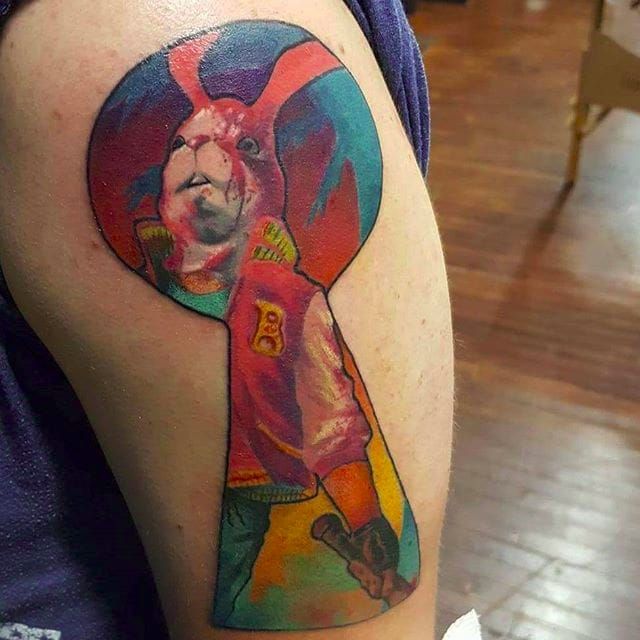 Finally got myself a Hotline Miami tattoo couldnt be happier with it    rHotlineMiami