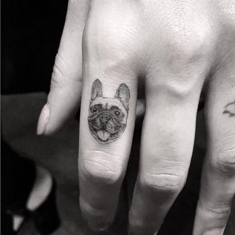 19 Cute Dog Tattoos On Finger  Tattoo Designs  TattoosBagcom