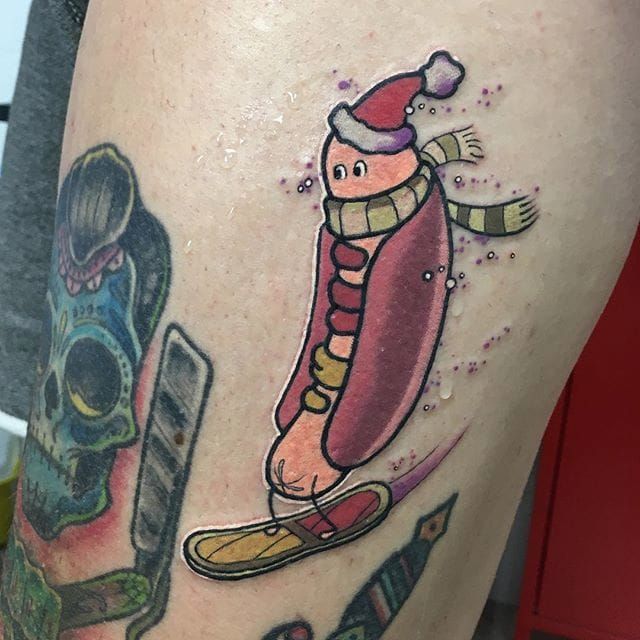 10 Funny Hot Dog Tattoos  hot dog tattoo funny hot dogs  Oddee