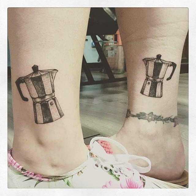 PermaGrafix Tattoo  Coffee Pots Tattoo in Brown Ink that I did for Rose on  Saturday coffecoffeetattoo coffeepottattoo italiantattoo getatattoo  getatme smalltattoo albanyoregon albanyoregontattoos  pacorollinsmachines coffeeordie 