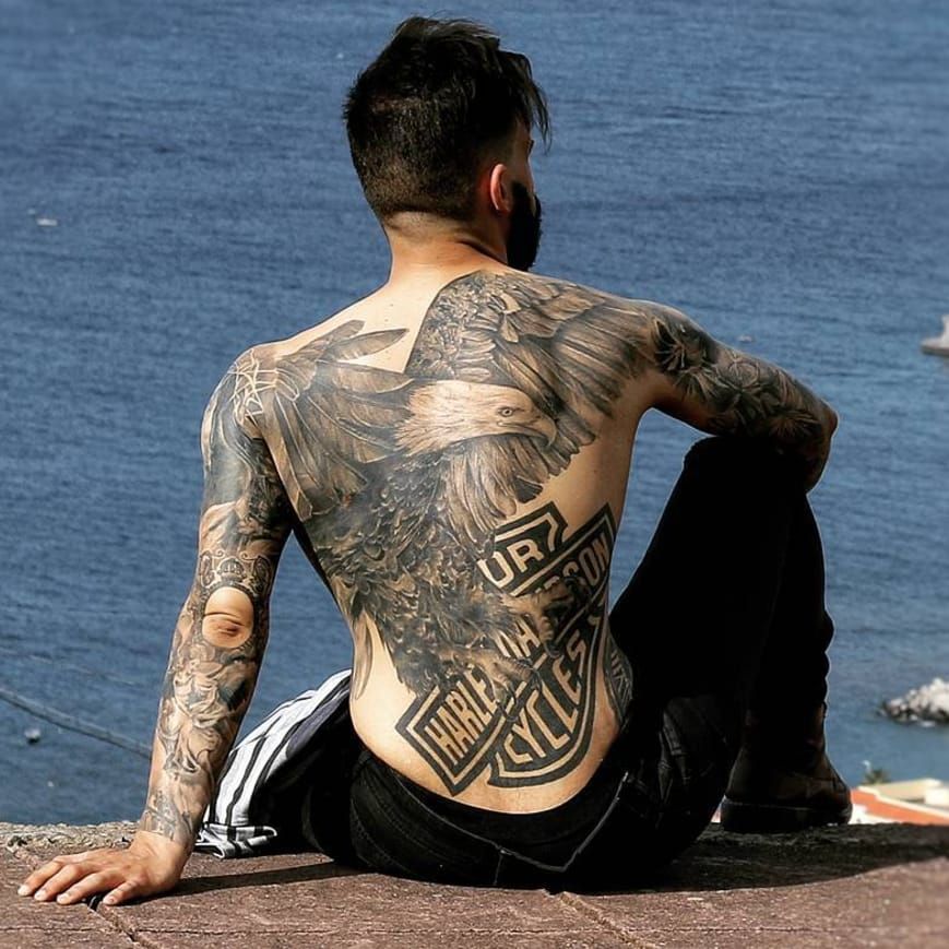 Discover 62 harley davidson tattoo sleeve best  thtantai2