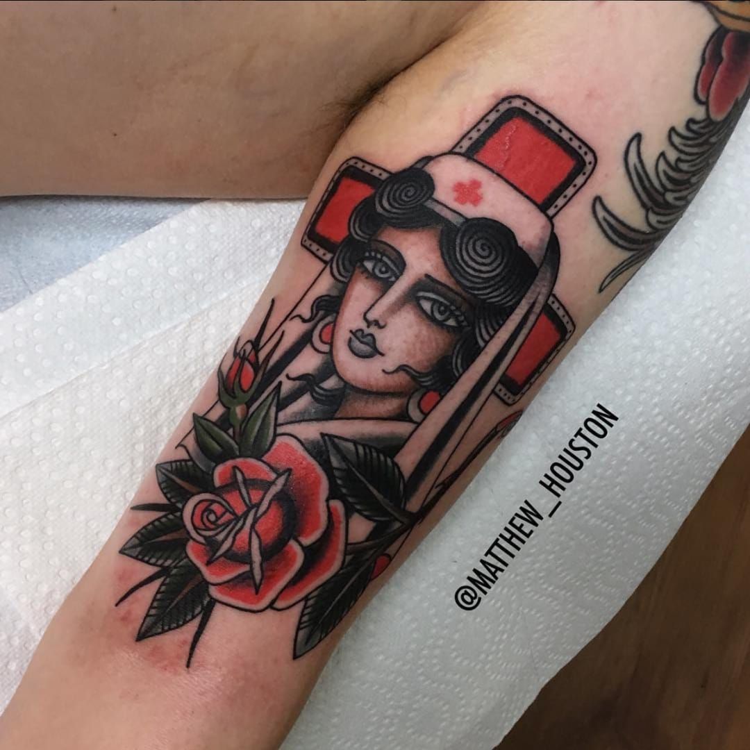 Tattoo uploaded by Scott Barbier • Traditional Nurse Head • Tattoodo