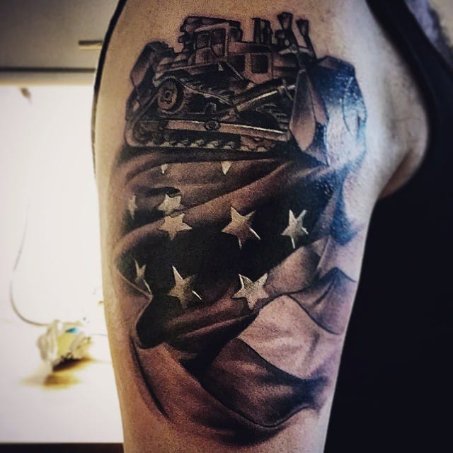 Bulldozer Tattoos and the Indomitable Spirit of Marvin Heemeyer • Tattoodo
