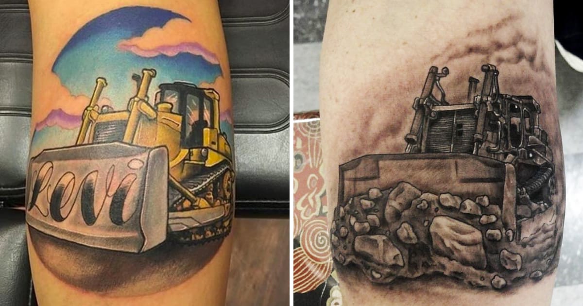 Top 142+ bulldozer tattoo latest POPPY