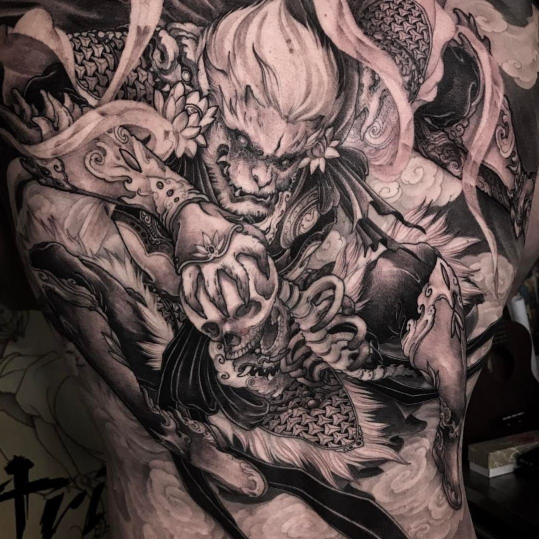 Top more than 76 monkey king tattoo back
