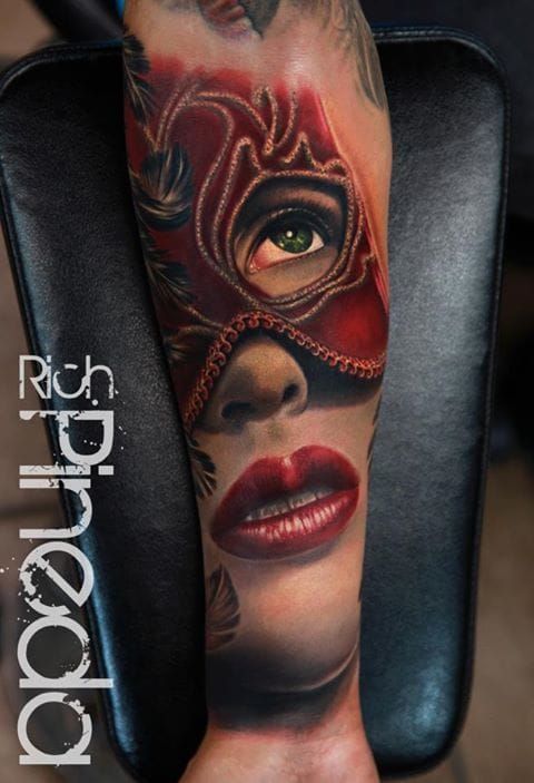 Black Venetian Mask Tattoo  Tattoo Designs Tattoo Pictures