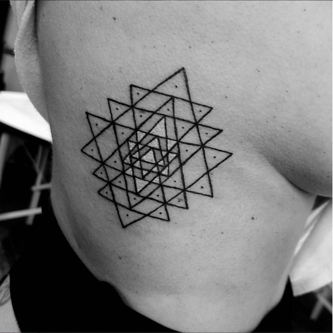 Update 82+ sacred geometry sri yantra tattoo