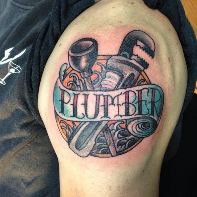 Plumbing Eagle Tattoo Design  LuckyFish Art